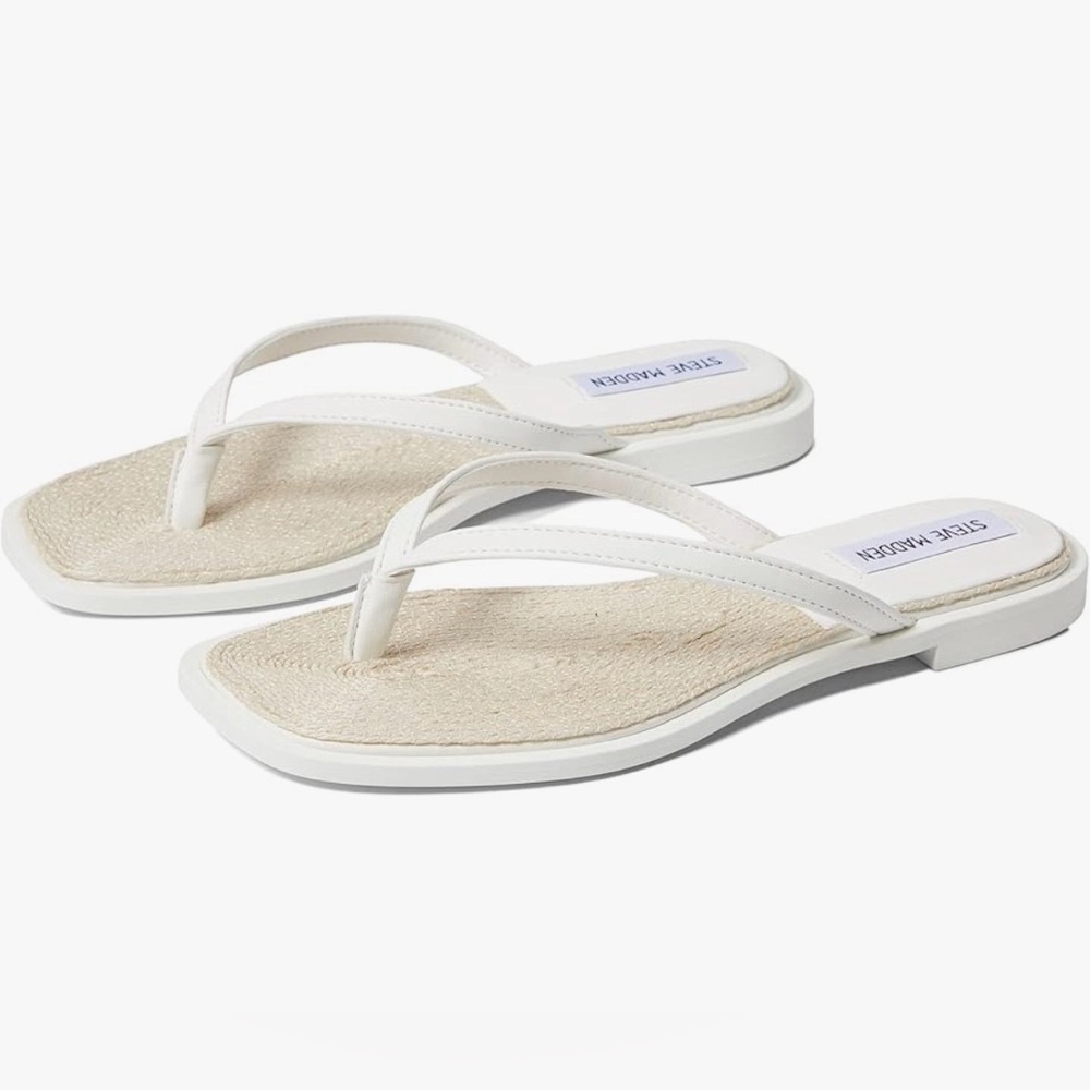 NEW NIB Steve Madden Abela White Women's Sandals 8
